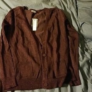 🌈NWT Sparkley wine cardigan